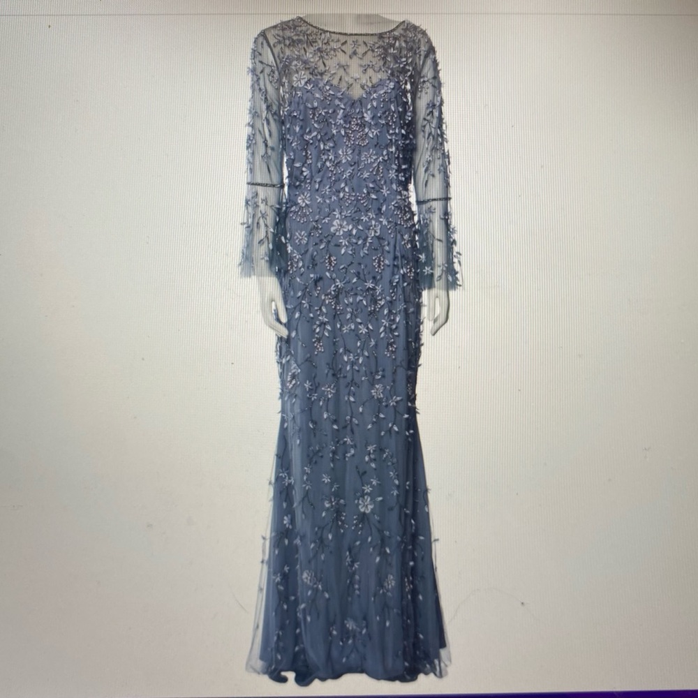 Theia periwinkle blue beaded gown 12
